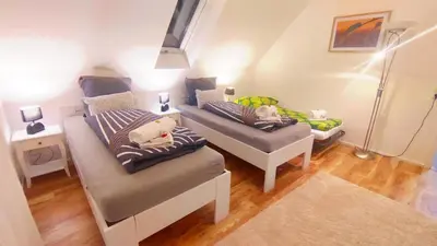 Ein Sitzbereich in der Unterkunft Traumschlösschen