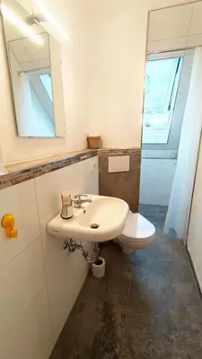 Ein Badezimmer in der Unterkunft Traumschlösschen