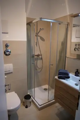 Ein Badezimmer in der Unterkunft Ferienwohnung Gottleubapark Apartment II