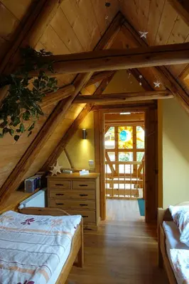 Ein Bett oder Betten in einem Zimmer der Unterkunft Fewo Zeittor