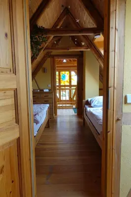 Ein Bett oder Betten in einem Zimmer der Unterkunft Fewo Zeittor