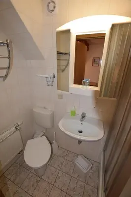 Ein Badezimmer in der Unterkunft Wolfsgrunder Festhof