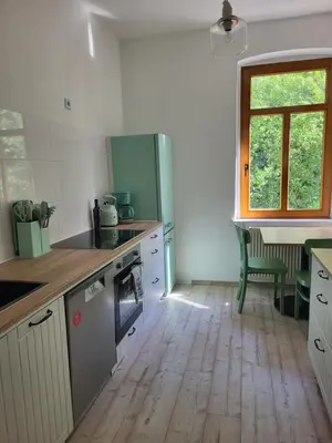 Küche/Küchenzeile in der Unterkunft Lilienstein
