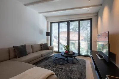 Ein Sitzbereich in der Unterkunft Atelierhaus in Dresden Loschwitz