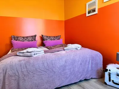 Ein Bett oder Betten in einem Zimmer der Unterkunft Pension am Plan