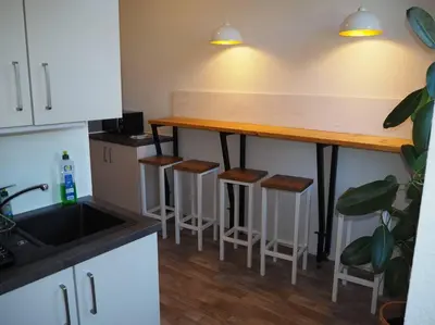 Küche/Küchenzeile in der Unterkunft TOP 3-Raum Wohnung, ideal für Monteure und Gruppen
