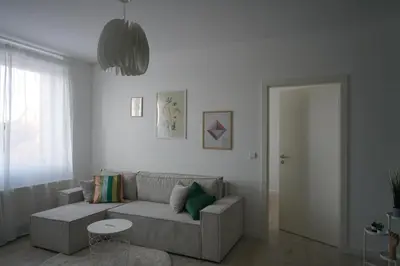 Ein Sitzbereich in der Unterkunft Apartment Carla