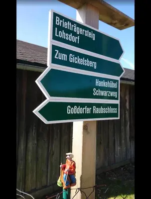 Ein Zertifikat, Auszeichnung, Logo oder anderes Dokument, das in der Unterkunft Weitblick am Hankehübel ausgestellt ist