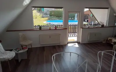 Der Swimmingpool an oder in der Nähe von Weitblick am Hankehübel