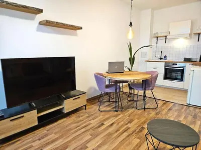 Küche/Küchenzeile in der Unterkunft Zentrales 2 Raum Apartment