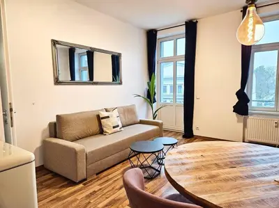 Ein Sitzbereich in der Unterkunft Zentrales 2 Raum Apartment