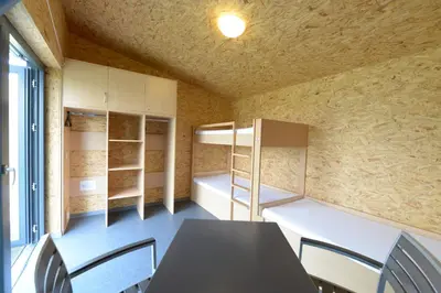 Ein Bett oder Betten in einem Zimmer der Unterkunft Hafencamp Senftenberger See