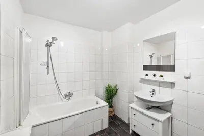 Ein Badezimmer in der Unterkunft home2stay Apartments in Dresden Altstadt