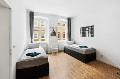 Ein Bett oder Betten in einem Zimmer der Unterkunft home2stay Apartments in Dresden Altstadt