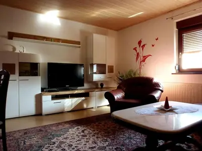 TV/Unterhaltungsangebot in der Unterkunft Ferienwohnung am Lehnberg, Familie Richter