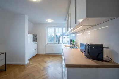 Küche/Küchenzeile in der Unterkunft CoView - Design Apartment - 2 Schlafzimmer - Küche - Highspeed Wlan