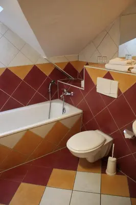Ein Badezimmer in der Unterkunft Waldhaus Colditz Garni