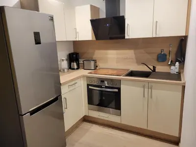 Küche/Küchenzeile in der Unterkunft Ferienwohnung am Wald