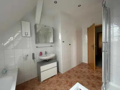 Ein Badezimmer in der Unterkunft Ferienwohnung 