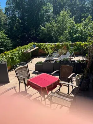 Ein Garten an der Unterkunft Ferienwohnung „ Hospitalhütte“