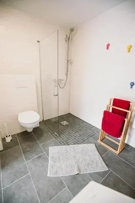 Ein Badezimmer in der Unterkunft Ferienhaus am Hörnchen