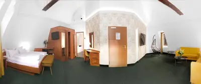 Ein Bett oder Betten in einem Zimmer der Unterkunft Hotel Kloster Nimbschen 4 Sterne