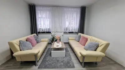 Ein Sitzbereich in der Unterkunft CT Apartment Wurzen