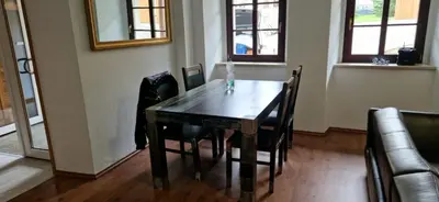 Ein Sitzbereich in der Unterkunft Schlossstrasse
