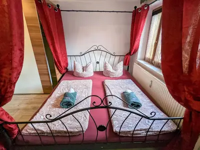 Ein Bett oder Betten in einem Zimmer der Unterkunft UT - Urlaubsmagie - Urlaubstraum mit Pool & Sauna