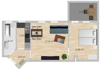 Grundriss der Unterkunft Ferienwohnung Kohlbornsteinblick am Malerweg