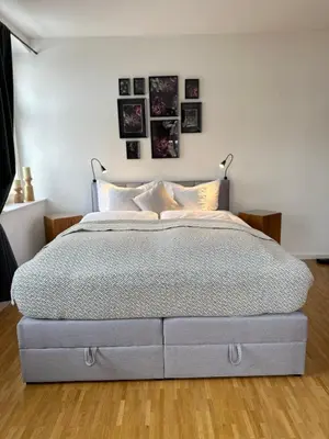 Ein Bett oder Betten in einem Zimmer der Unterkunft Modernes Appartement 