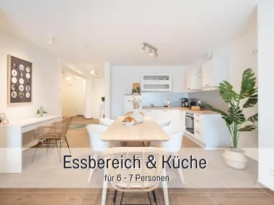 Küche/Küchenzeile in der Unterkunft Benville BV08 - helle 92 qm Fewo in Villa - ruhige Lage - Großer Garten & ÖPNV fußläufig
