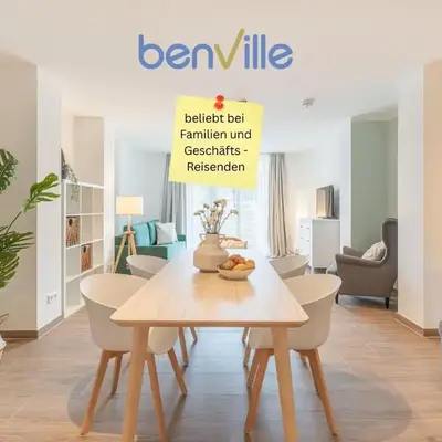 Benville BV08 - helle 92 qm Fewo in Villa - ruhige Lage - Großer Garten & ÖPNV fußläufig