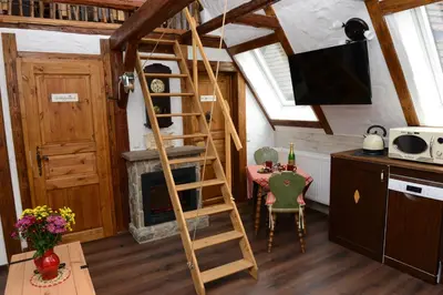 Küche/Küchenzeile in der Unterkunft Apartment Grubenhaus20