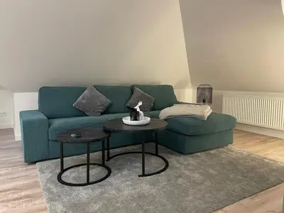 Ein Sitzbereich in der Unterkunft Apartment ELBHIRSCH im beliebten Villenviertel Weißer Hirsch