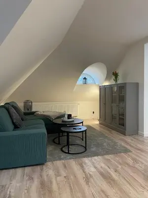 Ein Sitzbereich in der Unterkunft Apartment ELBHIRSCH im beliebten Villenviertel Weißer Hirsch