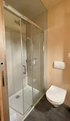Ein Badezimmer in der Unterkunft Haus Moppi