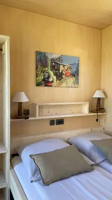 Ein Bett oder Betten in einem Zimmer der Unterkunft Haus Borstel