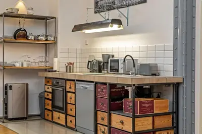 Küche/Küchenzeile in der Unterkunft Loft im Denkmal N°2