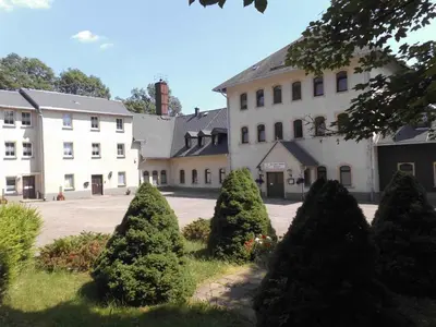 Das Gebäude in dem sich die Ferienwohnung befindet