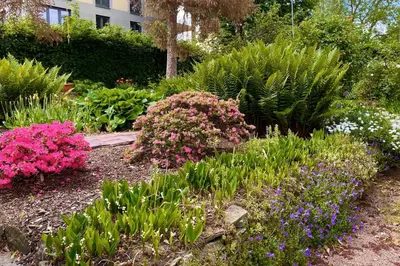 Ein Garten an der Unterkunft Ankommen und wohlfühlen! 124 qm in Altstadt-Nähe