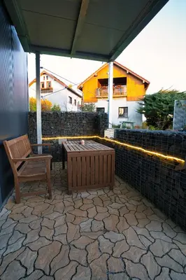 Ein Balkon oder eine Terrasse in der Unterkunft Ferienwohnung an der Brauerei Mittelndorf