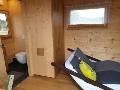 Grundriss der Unterkunft Holzhaus am Bergheider See