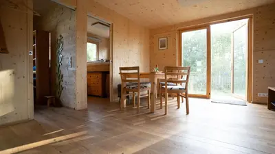 Grundriss der Unterkunft Holzhaus am Bergheider See