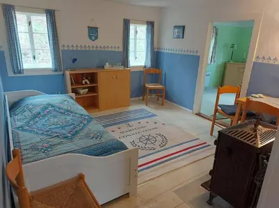 Ein Bett oder Betten in einem Zimmer der Unterkunft Großes Charmantes Ferienhaus in Nassau
