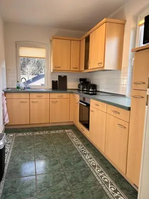 Küche/Küchenzeile in der Unterkunft Ferienwohnung Freital-City