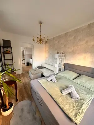 Ein Bett oder Betten in einem Zimmer der Unterkunft Entspannung pur in Dresden