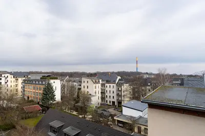 Ein allgemeiner Blick auf Chemnitz oder ein Stadtblick von der Ferienwohnung aus