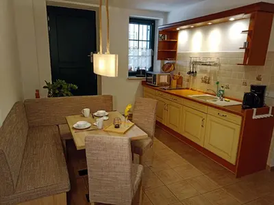 Küche/Küchenzeile in der Unterkunft Apartment Am Markt 4