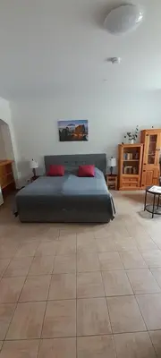 Ein Bett oder Betten in einem Zimmer der Unterkunft Apartment Am Markt 4